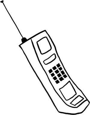An old-school telephone