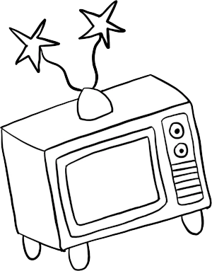 An old-school tv